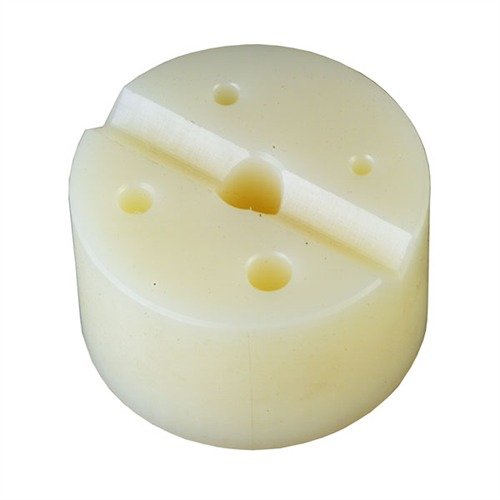 Non-marring nylon bench block ensures no blemishes on your gun, features a 'V' groove for versatility, and is lightweight for easy transport to the range.