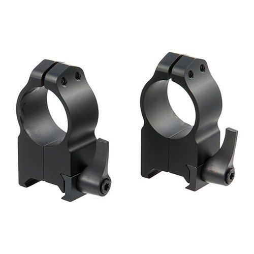Warne Maxima Quick Detach Rings offer durable, all-steel construction, adjustable levers for easy optic removal, and guaranteed accuracy without loss of zero.