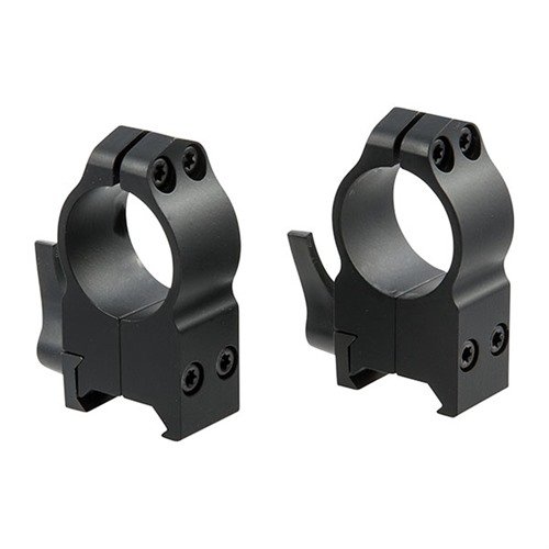Warne Maxima Quick Detach Rings offer durable, all-steel construction, adjustable levers for easy optic removal, and guaranteed accuracy without loss of zero.