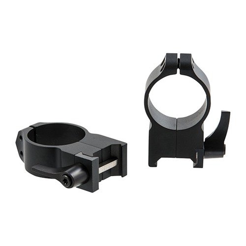 Maxima QD Rings offer durable, all-steel construction with adjustable levers, ensuring zero retention and a secure fit on Weaver-style bases.