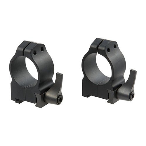 CZ 550 Quick Detach Scope Rings ensure easy attachment and removal without losing zero, featuring an indexable lever and secure mounting with 4 Torx screws.