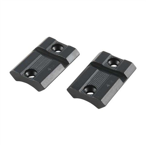 Lightweight aluminum TOP MOUNT BASES fit modern and older rifles, shotguns, and handguns; available in polished blue, matte, and silver finishes.