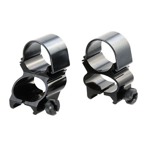 SEE-THRU MOUNT RINGS by WEAVER offer extra wide, oval design for easy use of iron sights or scopes, fitting Weaver Bases and providing 3/4