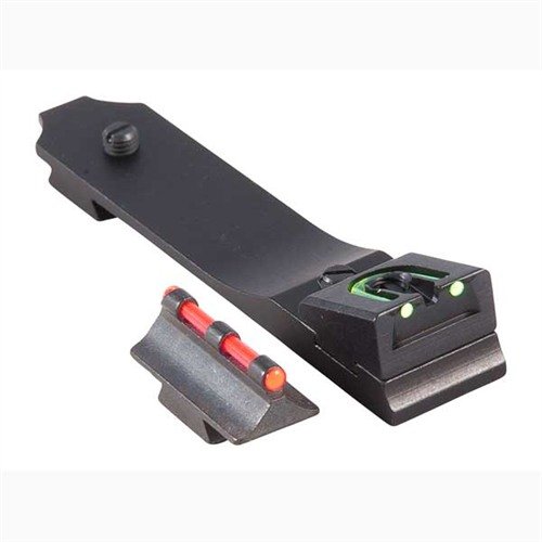 SHOTGUN FIRE SIGHT SETS enhance your shooting with a glowing red front dot and adjustable U-notch rear for precise alignment, ideal for Winchester 1300 and Remington shotguns.