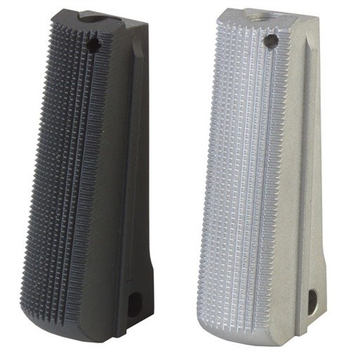 Získejte maximální kontrolu a stabilitu s 1911 V-GRIP MAINSPRING HOUSING, který udržuje ruku v ideální pozici a poskytuje pozitivní úchop díky plně checkered designu.