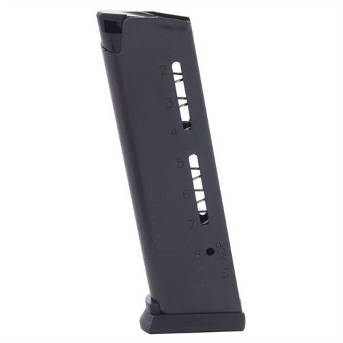 Wilson Combat's ELITE TACTCAL 1911 magazine offers ultra-reliable performance, smooth feeding, and a durable design with an 8-round capacity for Gov't .45 ACP.