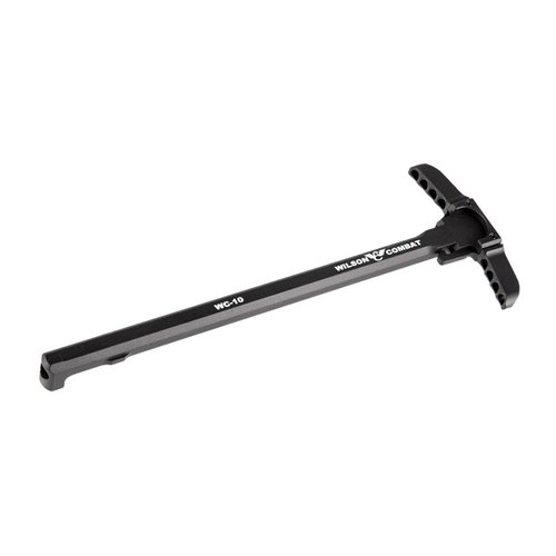 Wilson Combat AR .308 Ambidextrous Charging Handle features oversized latches, durable billet aluminum, gas deflection, and is ideal for both right and left-handed users.