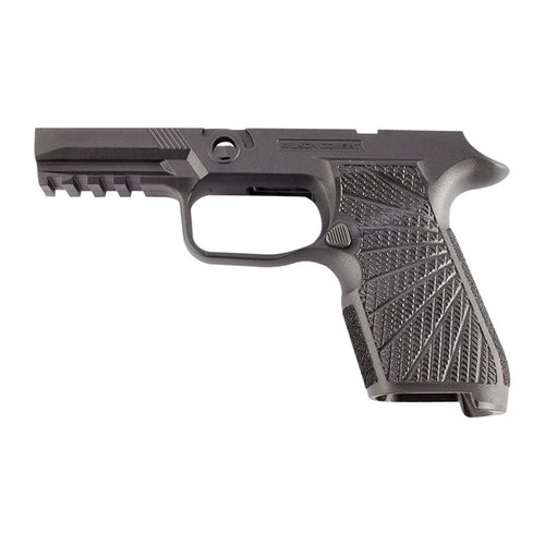 Upgrade your SIG P320 Compact with Wilson Combat's ergonomic WCP320 grip module, enhancing recoil control and grip traction for better performance.