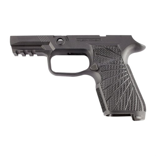 Upgrade your SIG P320 X-Compact with Wilson Combat's no manual safety grip module for improved control, enhanced ergonomics, and superior grip traction.