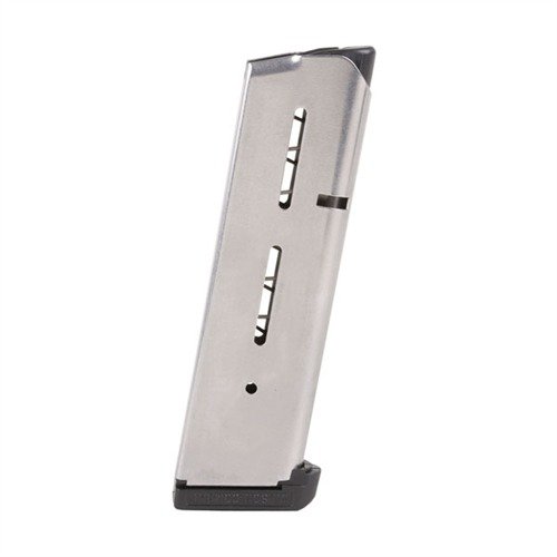 Wilson Combat 47 Series .45 ACP magazines feature self-lubricating followers, heat-treated stainless steel, and removable components for reliable feeding and easy cleaning.