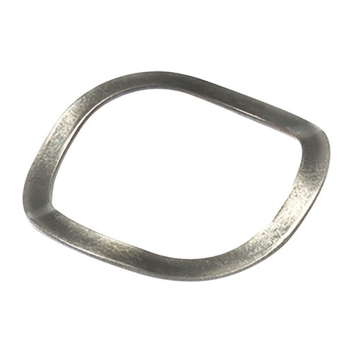 Hardened spring steel wave washer lets you easily install late-model Remington 870 forend wood on older shotguns without drilling, retaining worn magazine tube nuts.