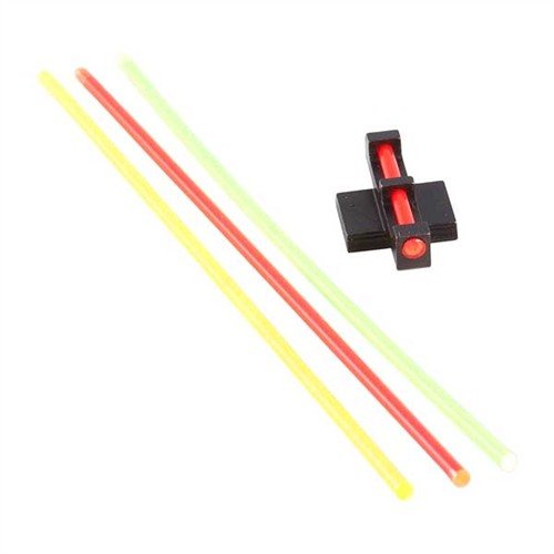 Extra long fiber optic rod ensures a bright red dot for quick targeting; fits various sights and includes a spare optic rod for convenience.