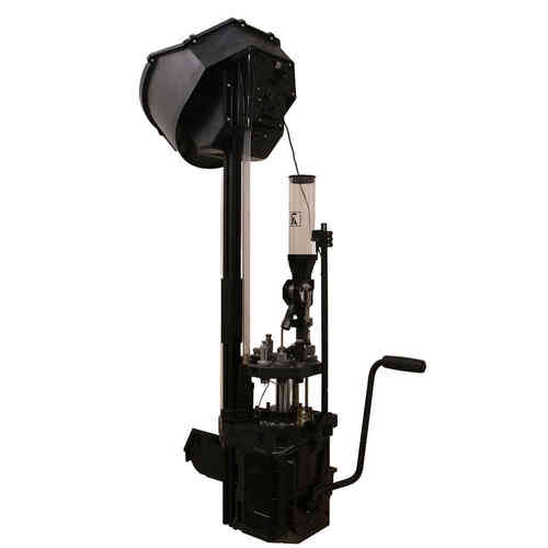 Frankford Arsenal FX-10: A robust 10-station progressive press with case feeder, dual decapping, and easy caliber swaps for efficient reloading from 9mm to .308.